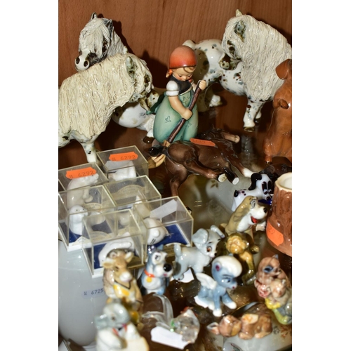 367 - A COLLECTION OF WADE WHIMSIES, BESWICK ANIMALS AND OTHER SMALL ORNAMENTS, including Beswick Koala Be... 