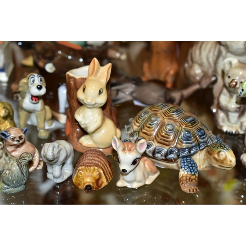 367 - A COLLECTION OF WADE WHIMSIES, BESWICK ANIMALS AND OTHER SMALL ORNAMENTS, including Beswick Koala Be... 