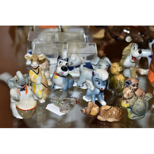 367 - A COLLECTION OF WADE WHIMSIES, BESWICK ANIMALS AND OTHER SMALL ORNAMENTS, including Beswick Koala Be... 