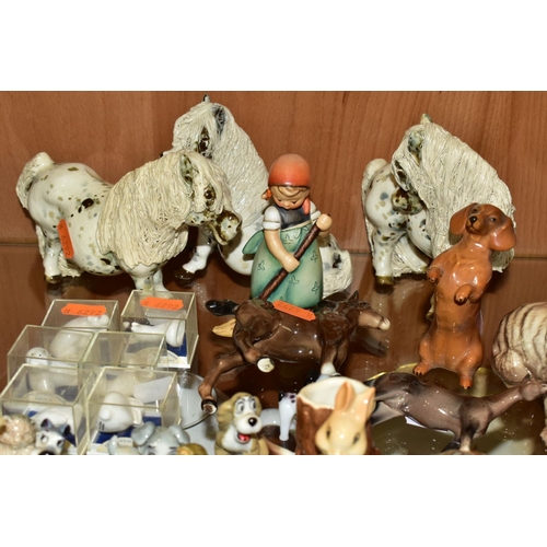 367 - A COLLECTION OF WADE WHIMSIES, BESWICK ANIMALS AND OTHER SMALL ORNAMENTS, including Beswick Koala Be... 