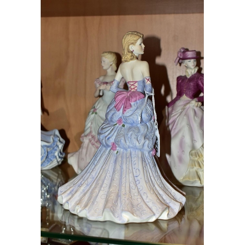 376 - SIX COALPORT BISQUE AGE OF ELEGANCE LADY FIGURES, comprising 'Sweet Surprise Figurine of the Year 19... 