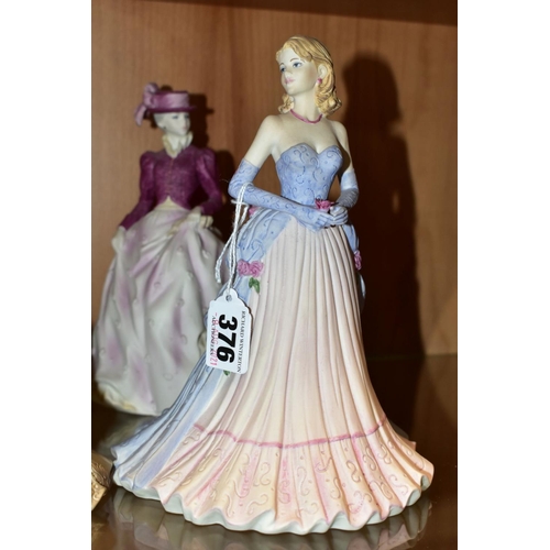 376 - SIX COALPORT BISQUE AGE OF ELEGANCE LADY FIGURES, comprising 'Sweet Surprise Figurine of the Year 19... 