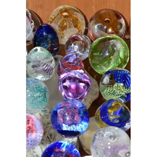 381 - TWENTY FIVE CAITHNESS GLASS PAPERWEIGHTS, including 'Inner Circle', 'Nemesis', 154/750, 'Ribbons', '... 