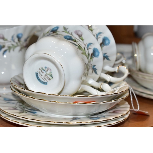 383 - A ROYAL ALBERT 'BRIGADOON' PATTERN SECONDS TEA SET, comprising a bread and butter plate, milk jug, s... 