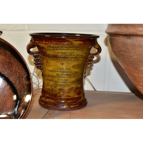 394 - A COLLECTION OF STUDIO POTTERY to include a Trevor Corser for Leech Pottery footed bowl, height 7.5c... 