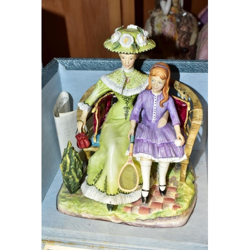 395 - A BOXED LIMITED EDITION ROYAL WORCESTER FIGURE GROUP, from the Victorian Series, 'Charlotte and Jane... 