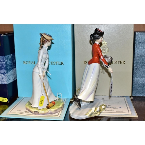 396 - TWO BOXED LIMITED EDITION ROYAL WORCESTER FIGURES, from the Victorian Series, 'Emily' No 227/500 and... 