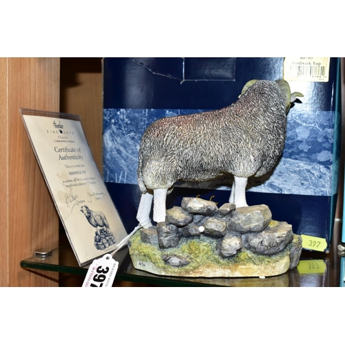 397 - A BOXED BORDER FINE ARTS LIMITED EDITION SCULPTURE, 'Herdwick Tup', model No 0705 by Ray Ayres, No 4... 