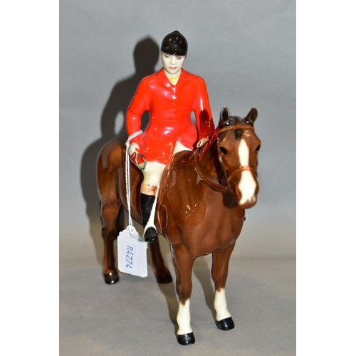 400 - A BESWICK HUNTSMAN (STANDING), No 1501, style two, brown horse, Beswick crest backstamp, height 21.5... 