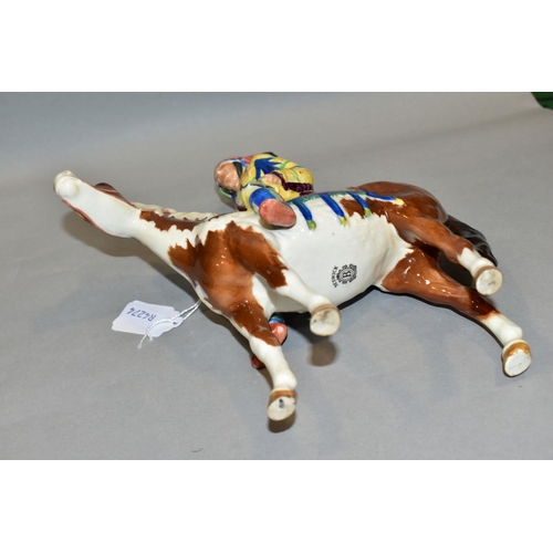 405 - A BESWICK MOUNTED INDIAN, No 1391, designed by Mr Orwell, Beswick crest backstamp, height 22cm (Cond... 