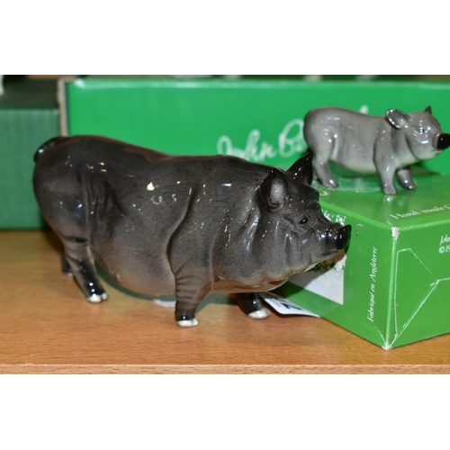 412 - A BESWICK VIETNAMESE POT-BELLIED PIG, G189 AND A BOXED Vietnamese Pot-Bellied Piglet G213 (2) (Condi... 