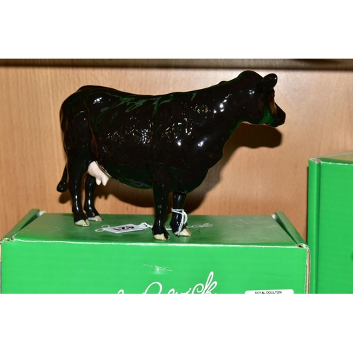 421 - A BOXED LIMITED EDITION RARE BREED BLACK GALLOWAY COW, No 4113B produced for Beswick Collectors Club... 