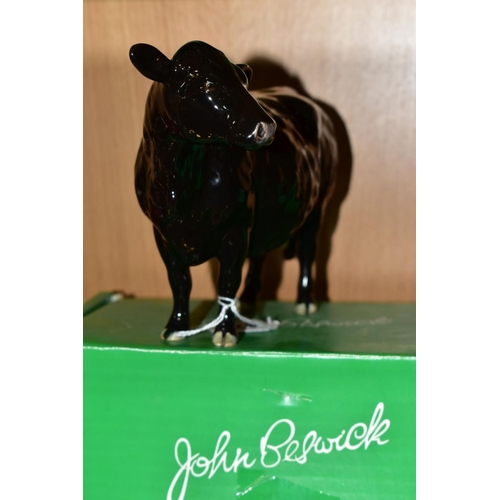 421 - A BOXED LIMITED EDITION RARE BREED BLACK GALLOWAY COW, No 4113B produced for Beswick Collectors Club... 