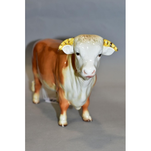 422 - A BESWICK HEREFORD BULL, No 949, in red colourway, circular Beswick backstamp (Condition:- no obviou... 