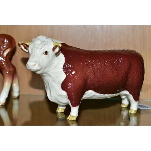 423 - BESWICK HEREFORD CATTLE, comprising Bull Ch of Champions No 1363B, Hereford Cow Ch of Champions No 1... 