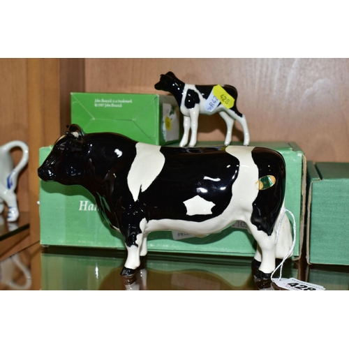 428 - BESWICK FRIESIAN CATTLE, comprising boxed Bull Ch. Coddington Hilt Bar, No.1439A, gloss, Cow Ch. Cla... 