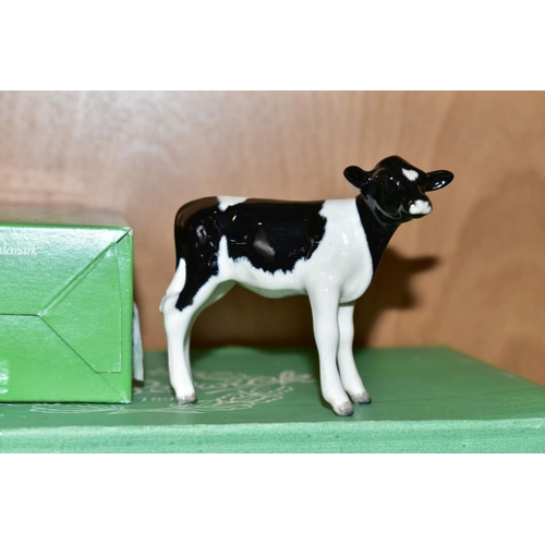 428 - BESWICK FRIESIAN CATTLE, comprising boxed Bull Ch. Coddington Hilt Bar, No.1439A, gloss, Cow Ch. Cla... 