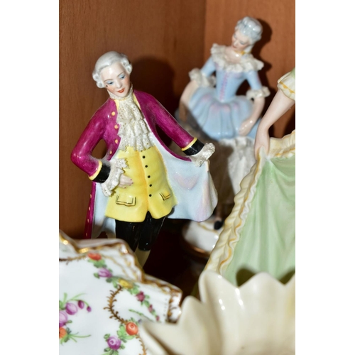 447 - A SMALL GROUP OF ORNAMENTS, to include a Franklin porcelain figure 'Marie Antoinette' with Certifica... 