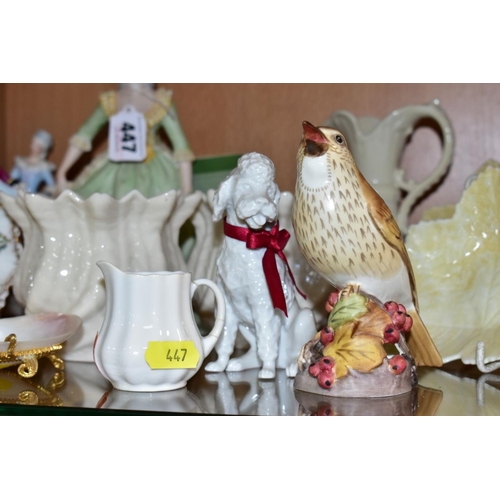 447 - A SMALL GROUP OF ORNAMENTS, to include a Franklin porcelain figure 'Marie Antoinette' with Certifica... 