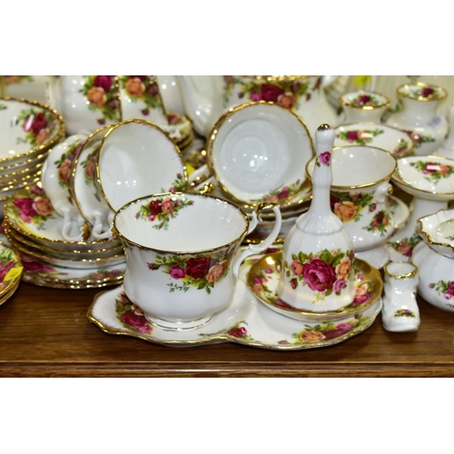 460 - ROYAL ALBERT 'OLD COUNTRY ROSES' DINNER/TEA WARES, NOVELTY TEAPOTS AND TRINKETS, comprising two two ... 