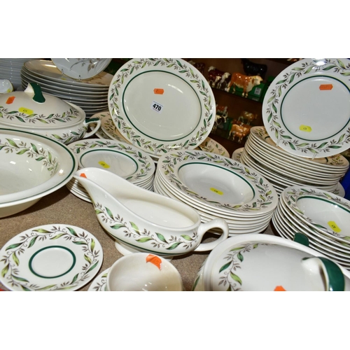 470 - ROYAL DOULTON 'ALMOND WILLOW' PART DINNER SERIVCE, comprising six 26cm plates, twelve 22cm plates (f... 