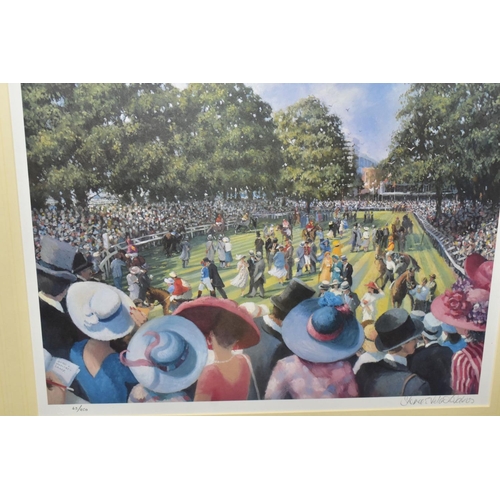 492 - SHERREE VALENTINE DAINES (BRITISH 1959) 'LADIES DAY, ROYAL ASCOT' a limited edition print of the par... 