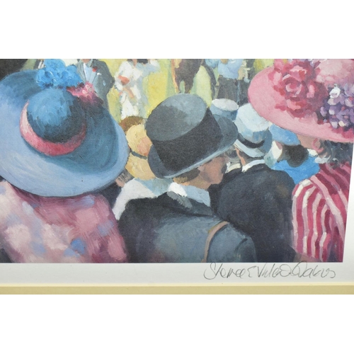 492 - SHERREE VALENTINE DAINES (BRITISH 1959) 'LADIES DAY, ROYAL ASCOT' a limited edition print of the par... 