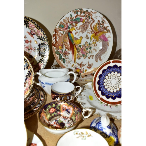 525 - A GROUP OF ASSORTED ROYAL CROWN DERBY PLATES, CUPS, SAUCERS, etc, including five assorted 19th and 2... 