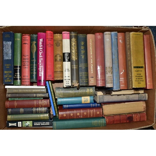 536 - BOOKS, approximately ninety titles in four boxes including Art and Antiques, Biography and Novels