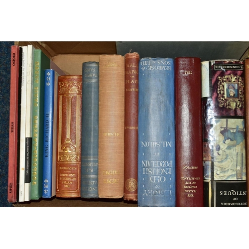 536 - BOOKS, approximately ninety titles in four boxes including Art and Antiques, Biography and Novels