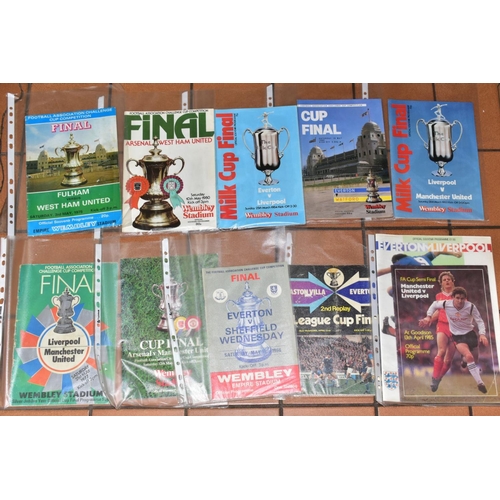 537 - A BOX OF FOOTBALL EPHEMERA, to include assorted F.A League Cup Final, England International programm... 