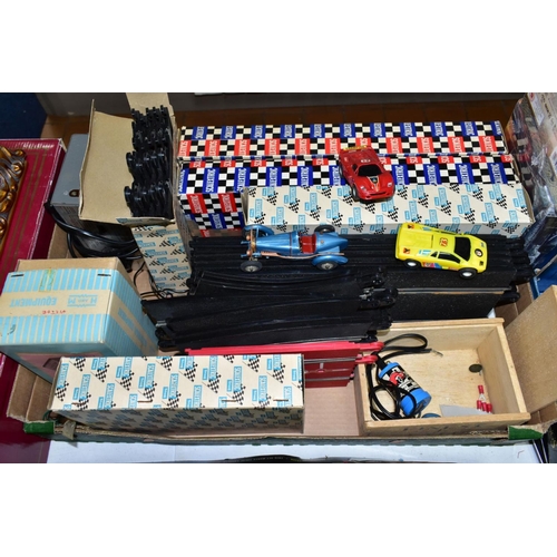 540 - A BOXES SCALEXTRIC MODEL MOTOR RACING SET, No. 31, not complete but with two cars BRM, No. C72  and ... 