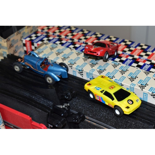 540 - A BOXES SCALEXTRIC MODEL MOTOR RACING SET, No. 31, not complete but with two cars BRM, No. C72  and ... 