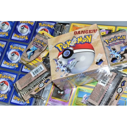 542 - SEALED POKEMON FOSSIL BOOSTER BOX, OPENED FOSSIL BOOSTER BOX AND A QUANTITY OF POKEMON CARDS, two fo... 