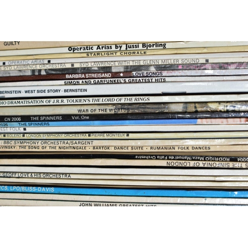 543 - THREE TRAYS AND A CASE CONTAINING A LARGE QUANTITY OF CLASSICAL LPs AND 78s along with two trays of ... 