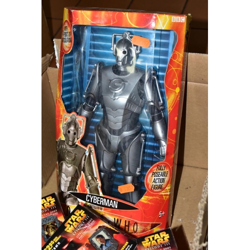 544 - A BOXED CHARACTER OPTIONS DOCTOR WHO CYBERMAN FIGURE, appears complete and in good condition, minor ... 