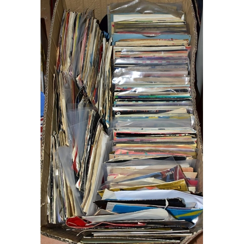 545 - A TRAY CONTAINING OVER TWO HUNDRED AND FIFTY 7in SINGLES including Pickety Witch, The Beatles, The P... 