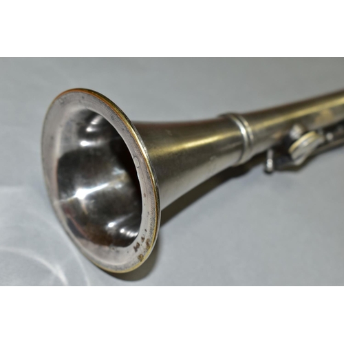 557 - A SUPERTONE PLATED CLARINET