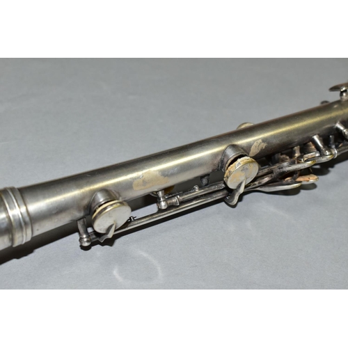 557 - A SUPERTONE PLATED CLARINET