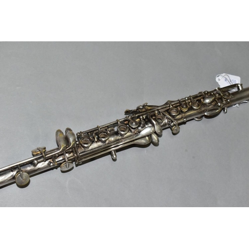 557 - A SUPERTONE PLATED CLARINET