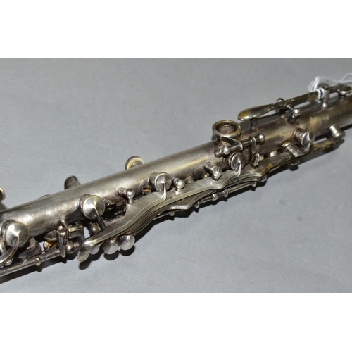 557 - A SUPERTONE PLATED CLARINET