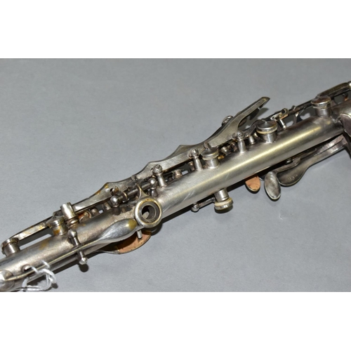 557 - A SUPERTONE PLATED CLARINET