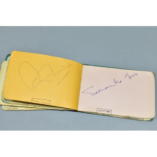 573 - AUTOGRAPHS: an interesting collection of signatures in a personalised autograph book from some of th... 