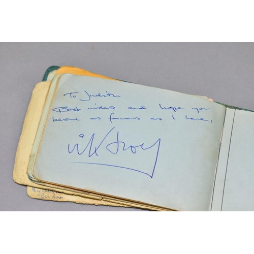 573 - AUTOGRAPHS: an interesting collection of signatures in a personalised autograph book from some of th... 