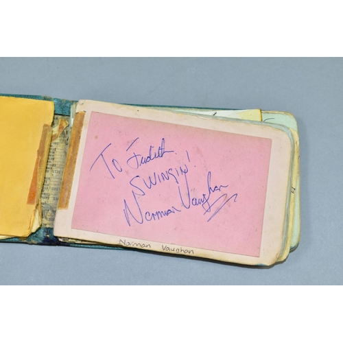 573 - AUTOGRAPHS: an interesting collection of signatures in a personalised autograph book from some of th... 