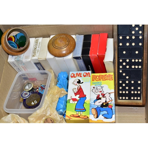 627 - A BOX OF SUNDRY ITEMS ETC, to include enamel pin and lapel badges - Send for Churchill, Walsall Spec... 