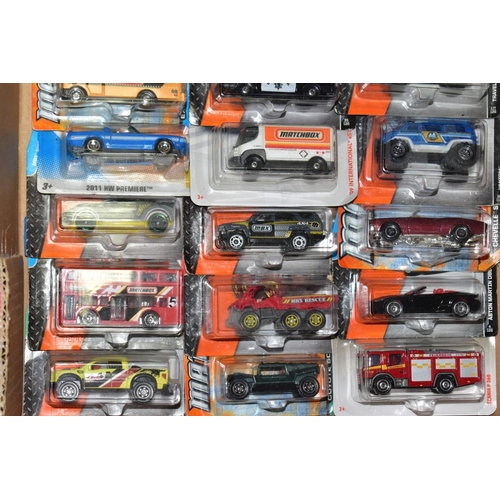 632 - A QUANTITY OF HOT WHEELS AND MATCHBOX DIECAST VEHICLES, all modern issues, majority still sealed in ... 