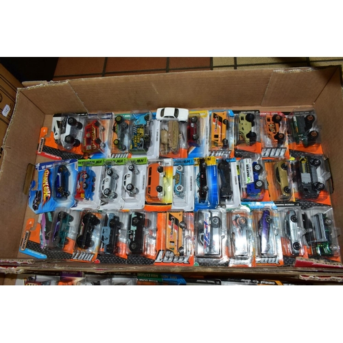 632 - A QUANTITY OF HOT WHEELS AND MATCHBOX DIECAST VEHICLES, all modern issues, majority still sealed in ... 