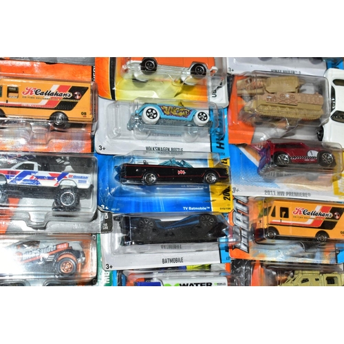 632 - A QUANTITY OF HOT WHEELS AND MATCHBOX DIECAST VEHICLES, all modern issues, majority still sealed in ... 