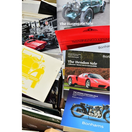 646 - AUTOMOTIVE EPHEMERA, a large collection of Brochures and Auction Catalogues (Christie's Sotheby's, B... 